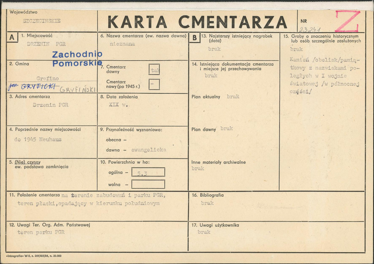 Karta cmentarza, skan nr 1