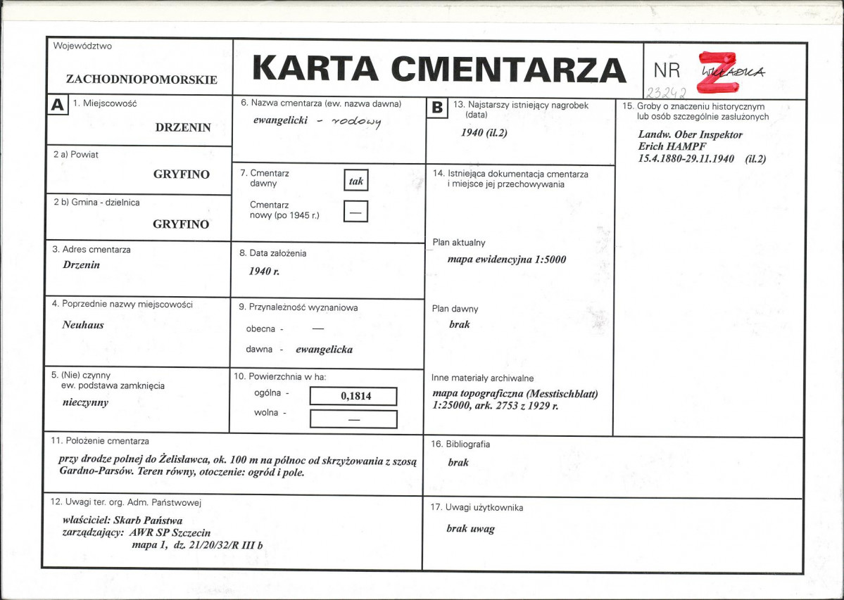 Karta cmentarza, skan nr 1