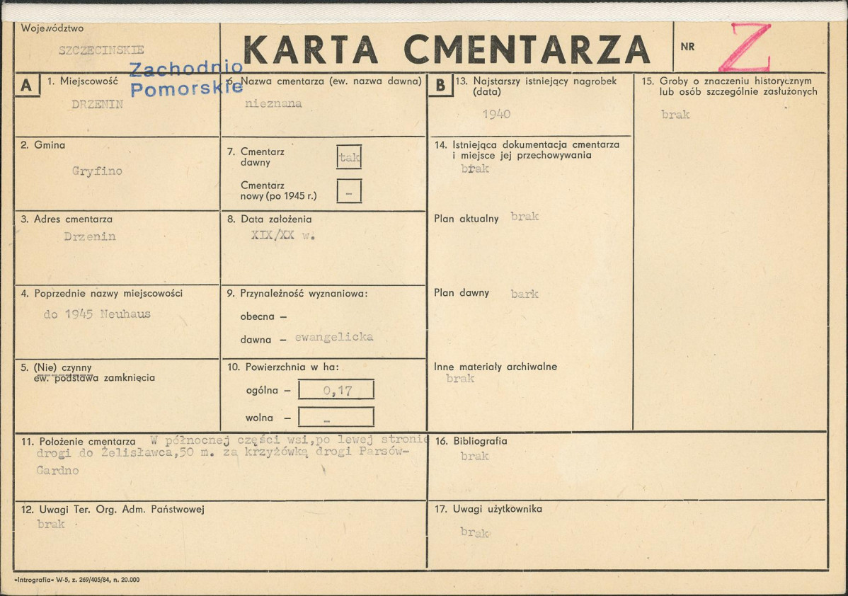 Karta cmentarza, skan nr 1