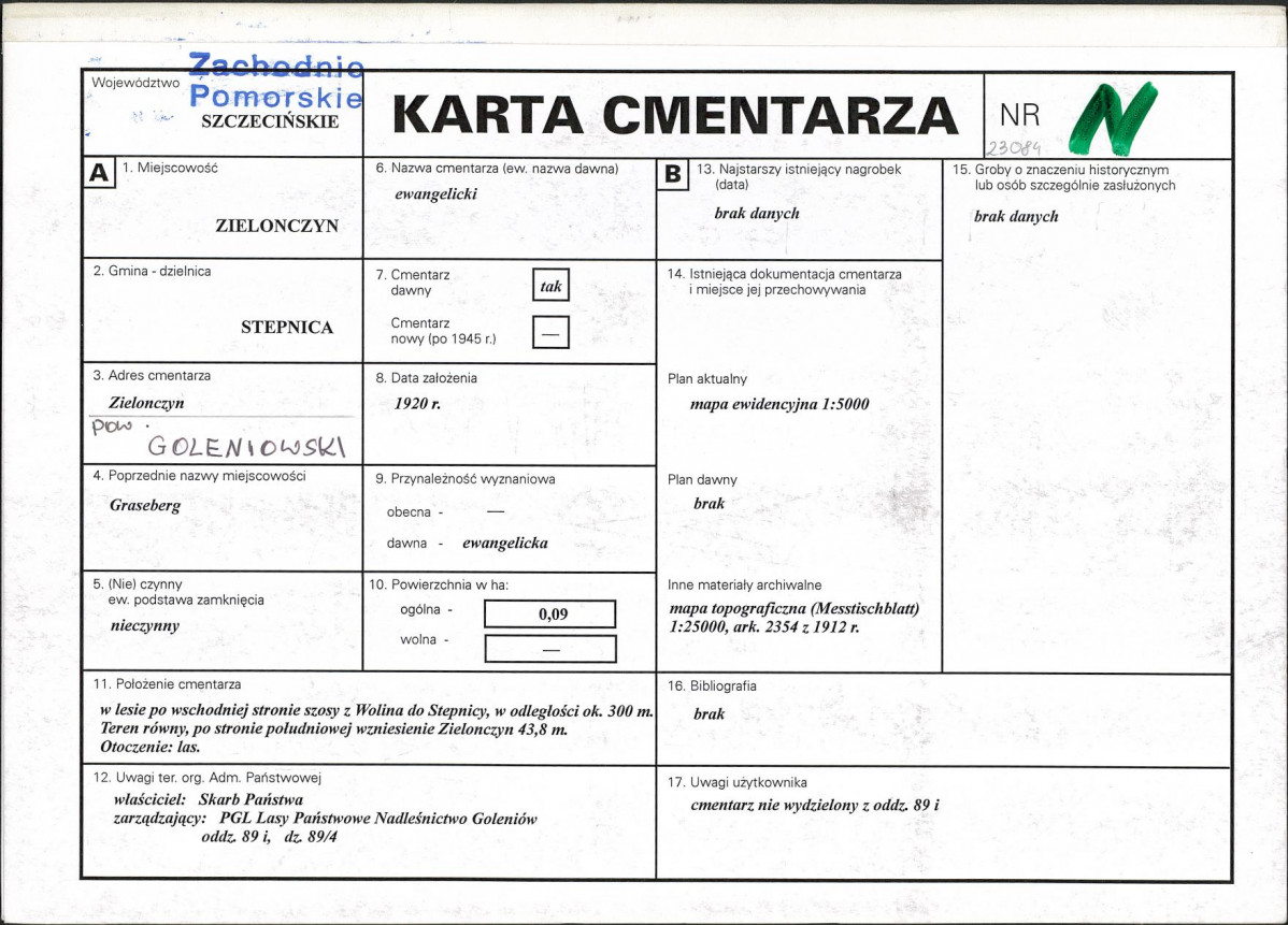 Karta cmentarza, skan nr 1