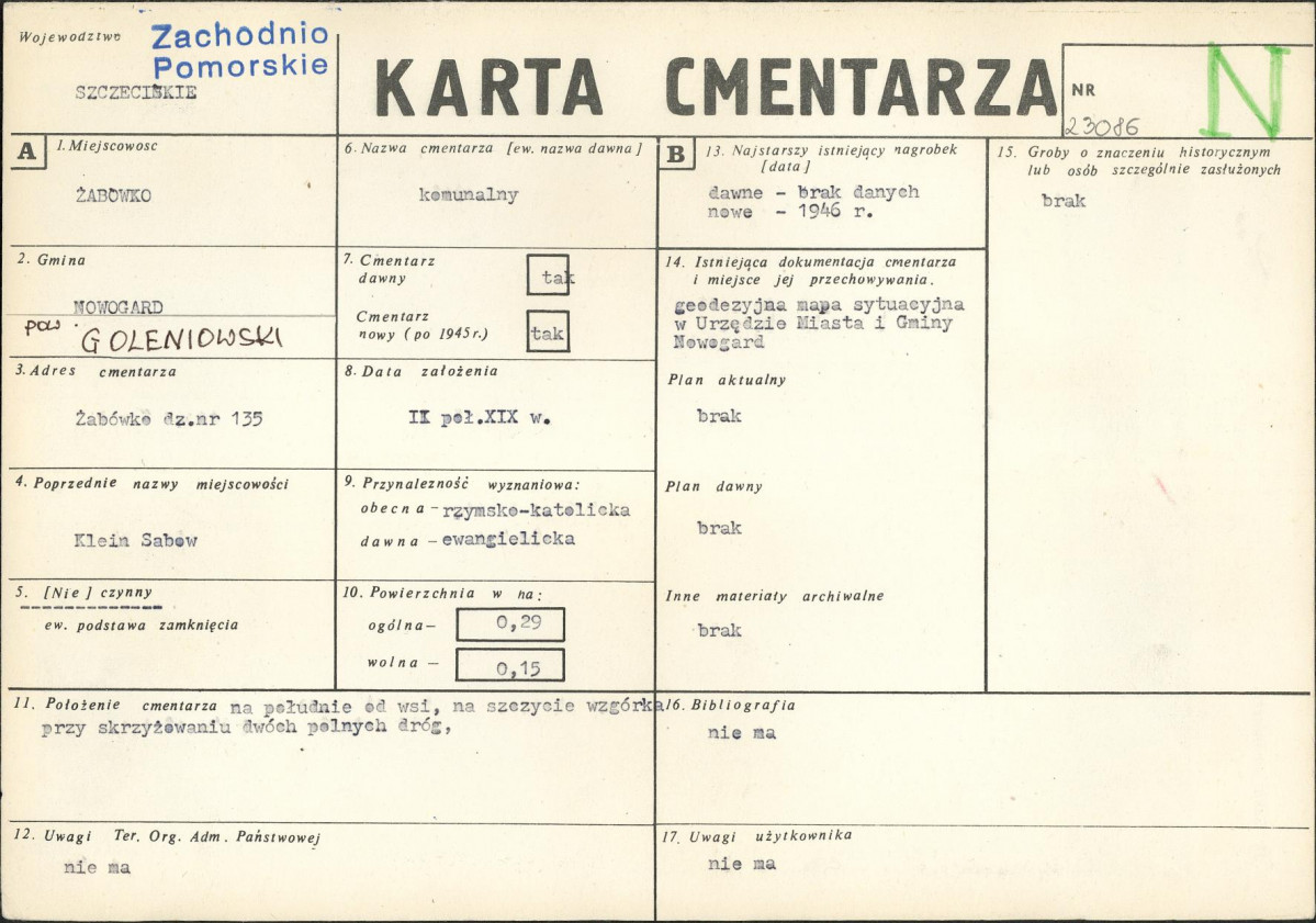 Karta cmentarza, skan nr 1