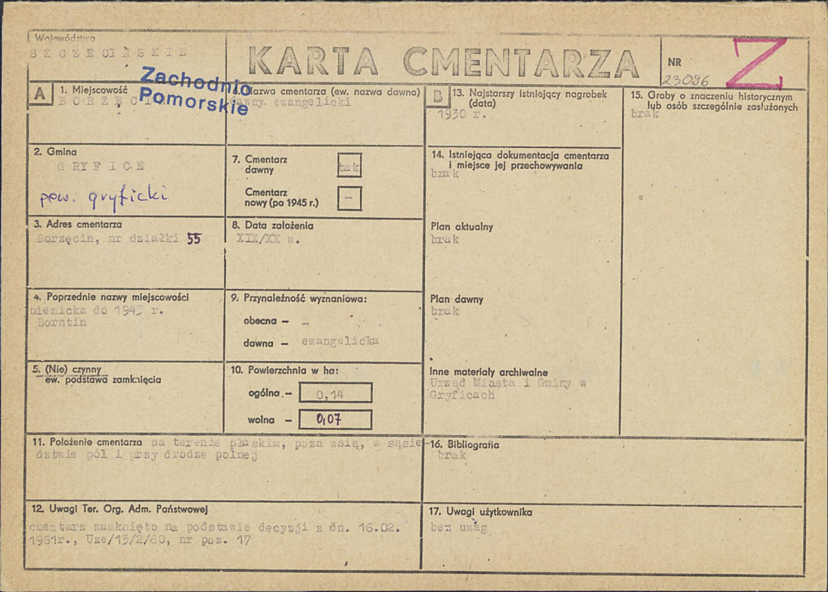 Karta cmentarza, skan nr 1