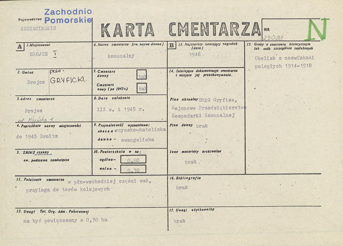 Karta cmentarza, skan nr 1