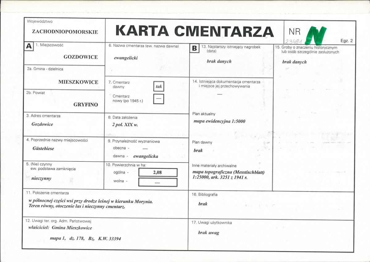 Karta cmentarza, skan nr 1