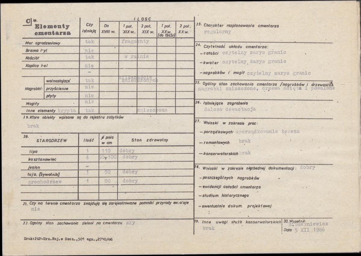 KC - Karta cmentarza, skan nr 2