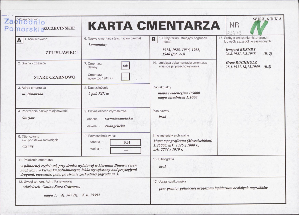 Karta cmentarza, skan nr 1