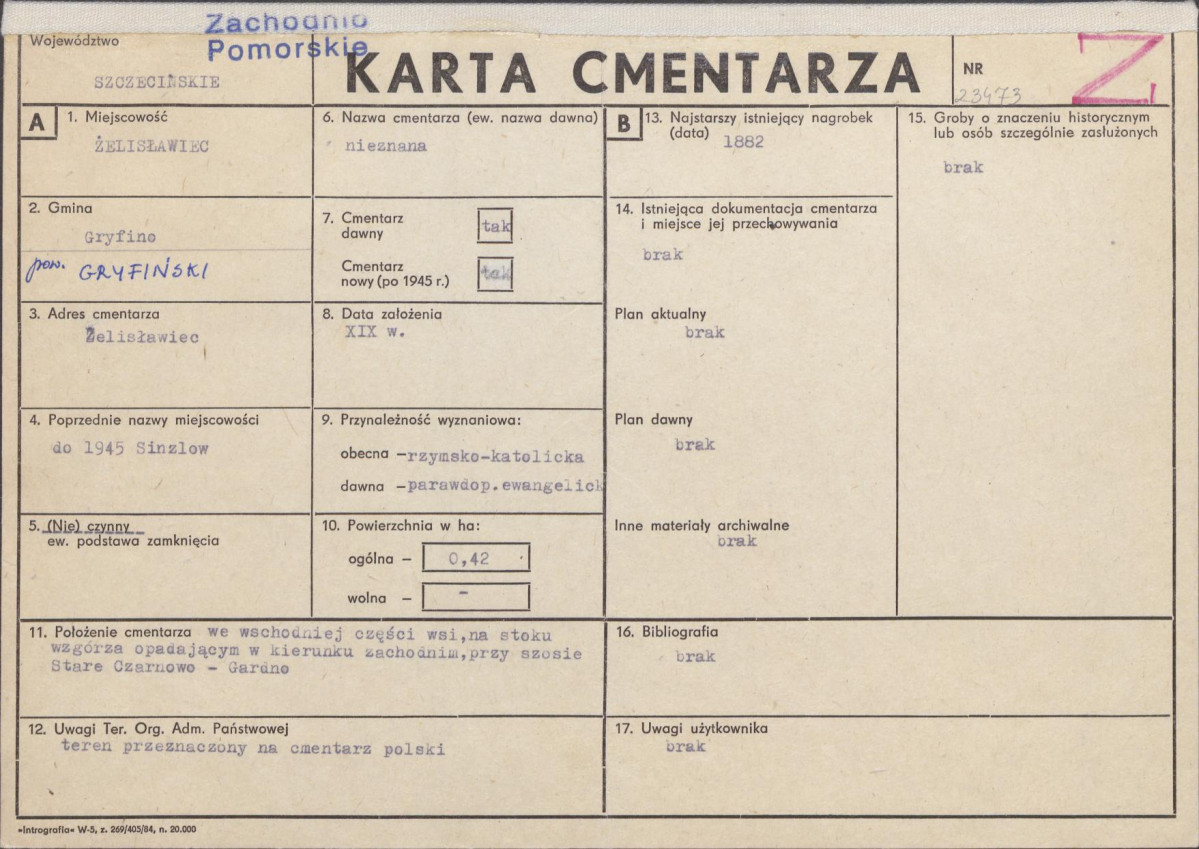 Karta cmentarza, skan nr 5
