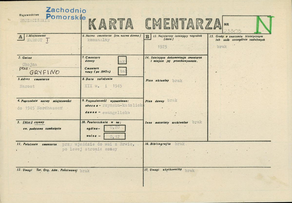 Karta cmentarza, skan nr 1