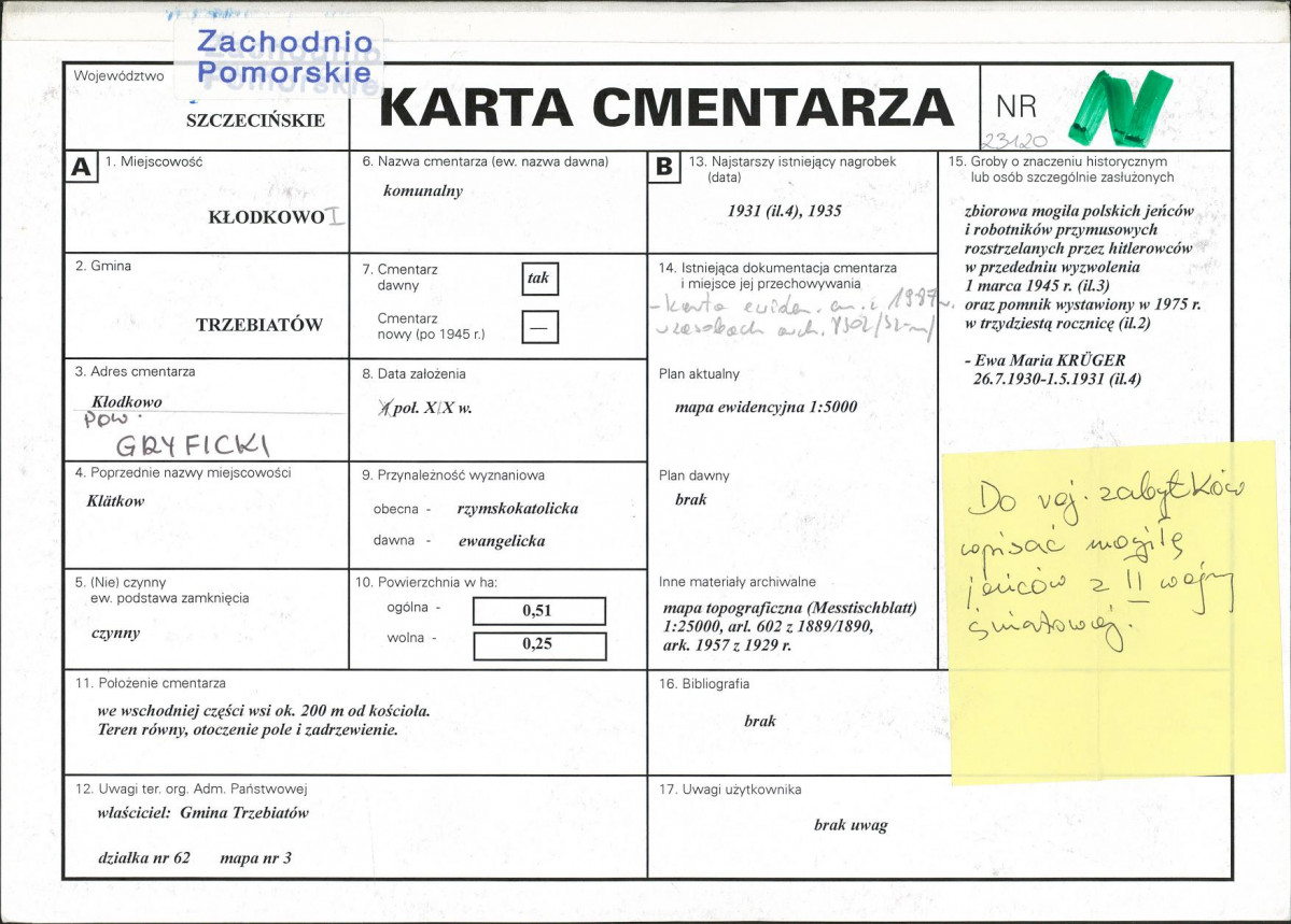 Karta cmentarza, skan nr 1
