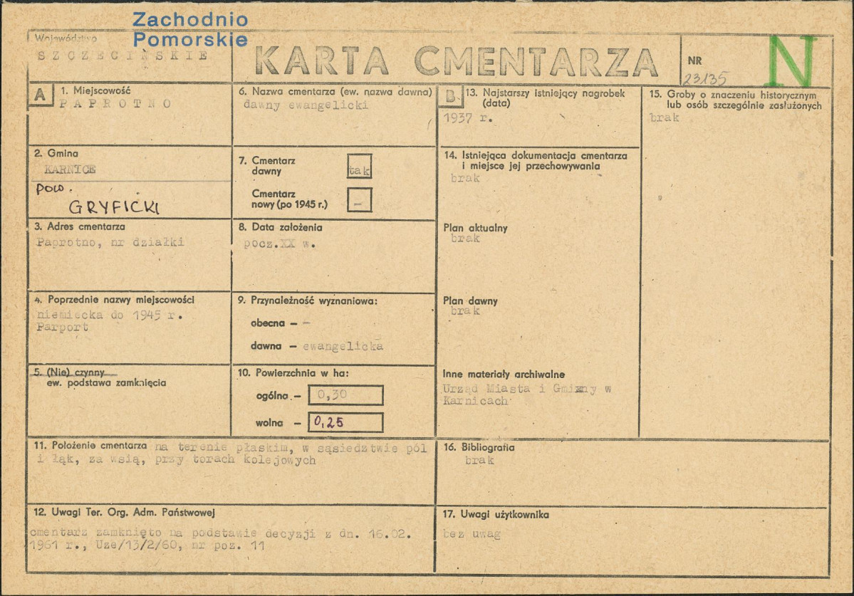 Karta cmentarza, skan nr 1