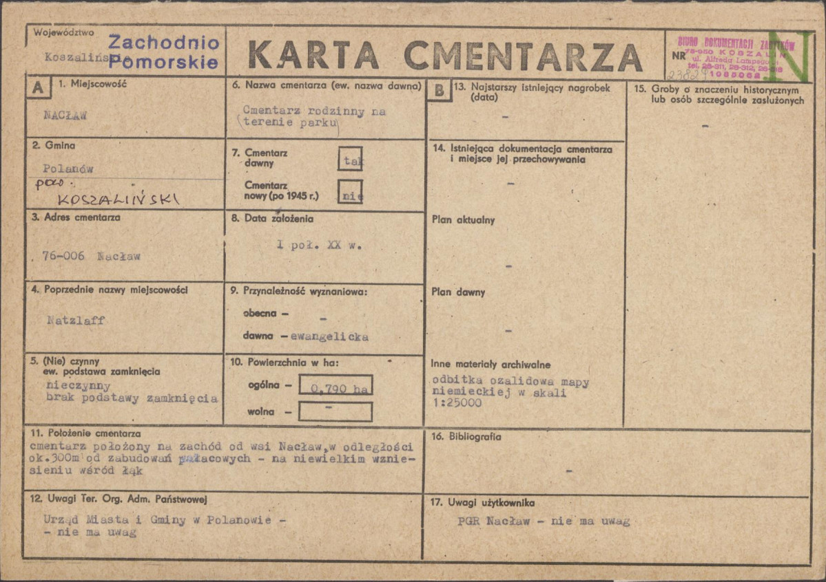 Karta cmentarza, skan nr 1