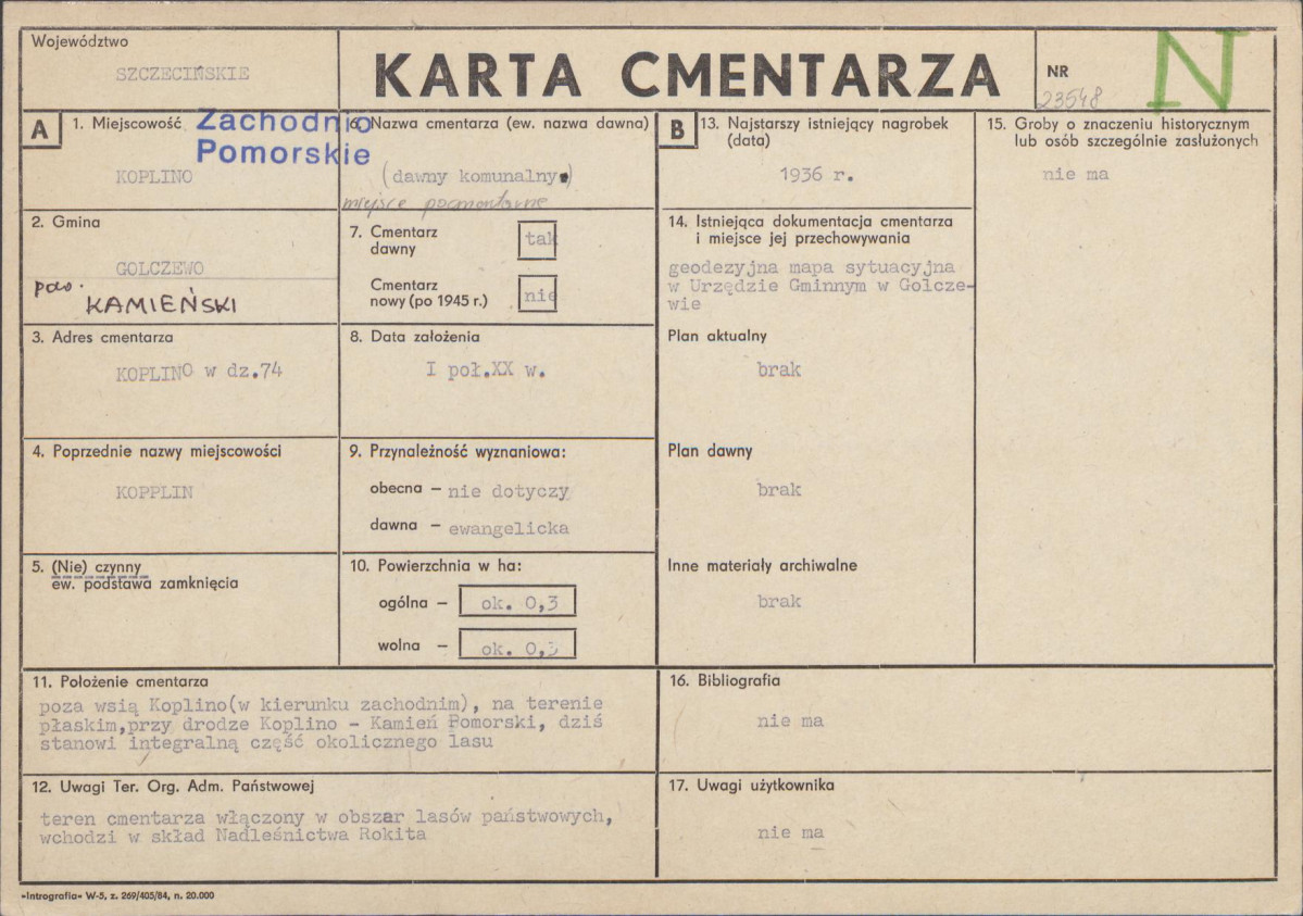 Karta cmentarza, skan nr 1