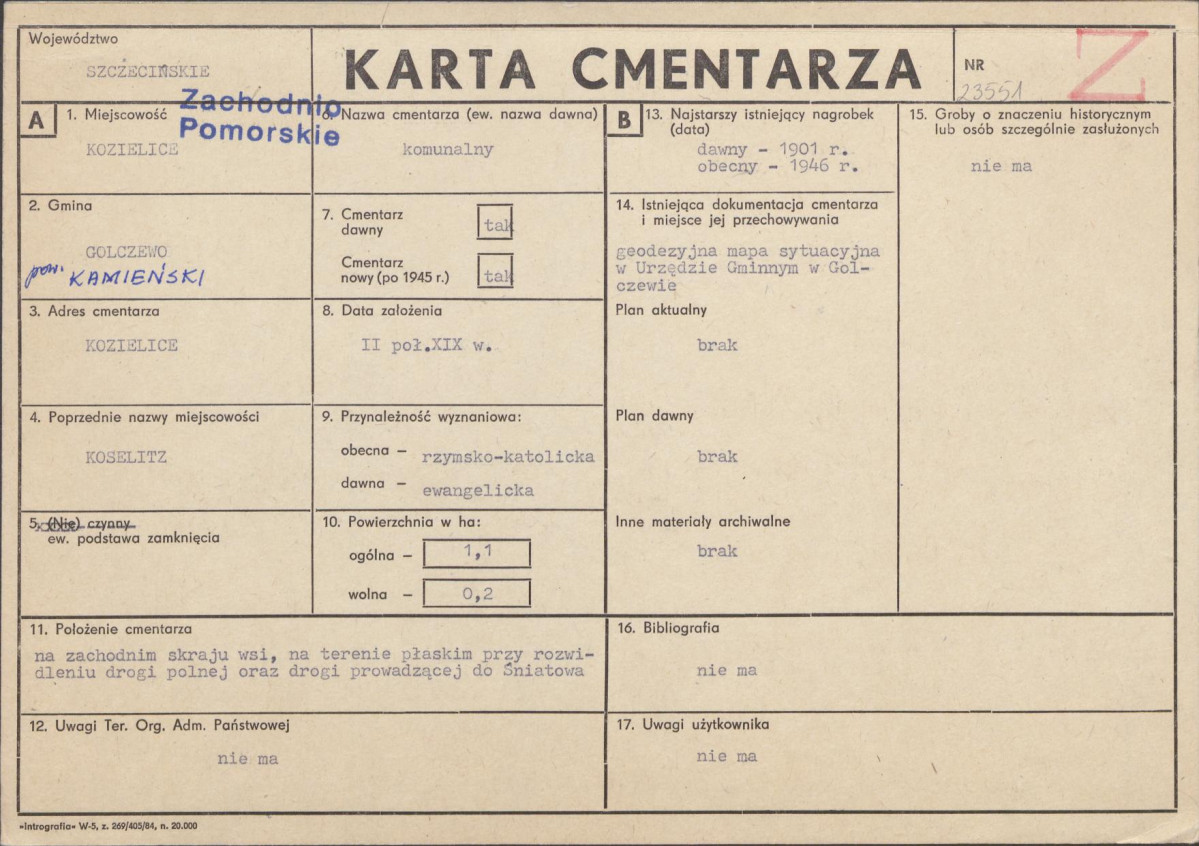 Karta cmentarza, skan nr 1
