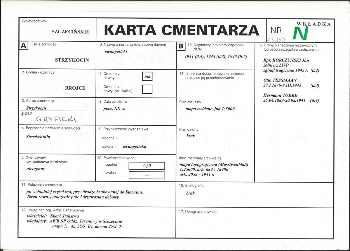 Karta cmentarza, skan nr 1