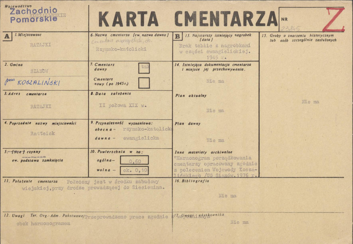 Karta cmentarza, skan nr 1