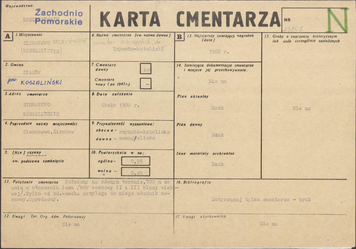 Karta cmentarza, skan nr 1