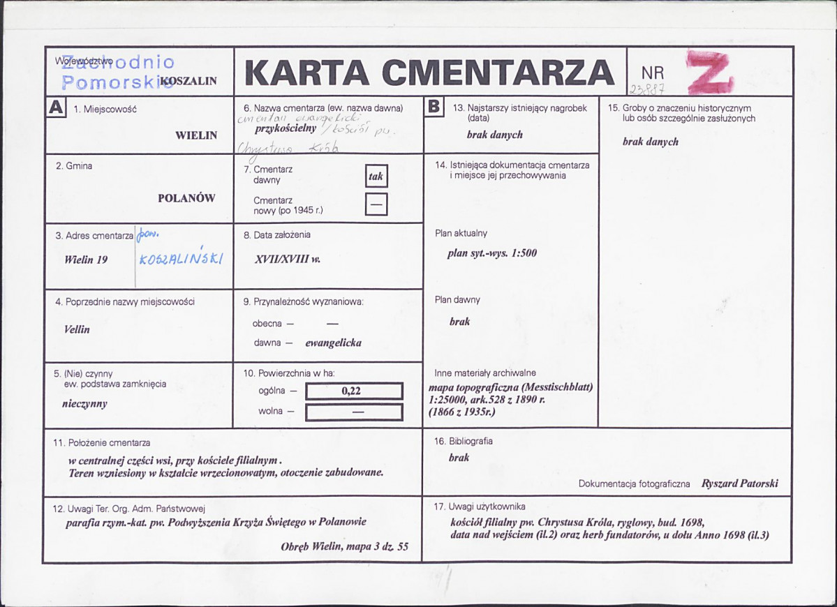 Karta cmentarza, skan nr 1