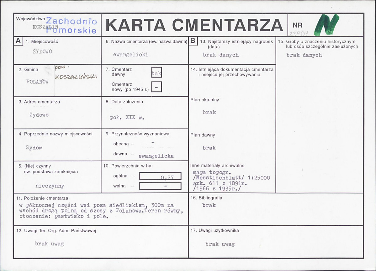 Karta cmentarza, skan nr 1
