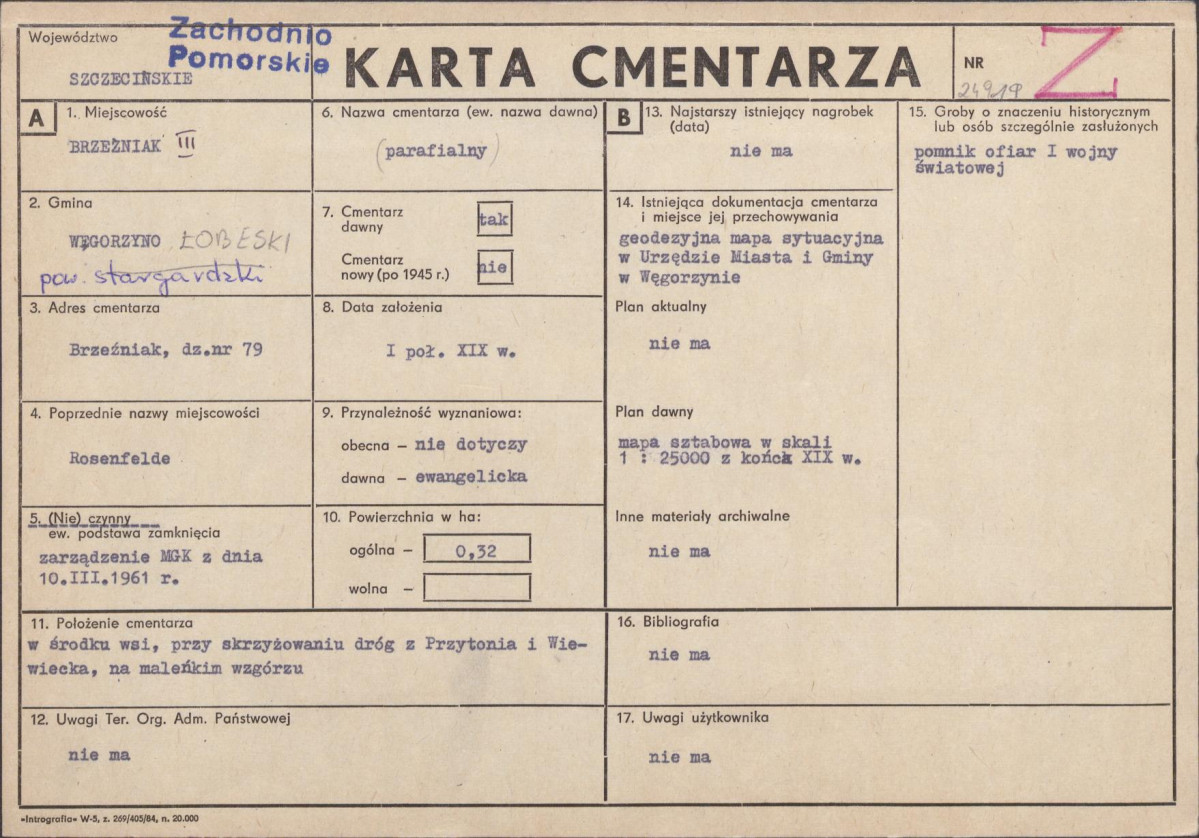 Karta cmentarza, skan nr 1
