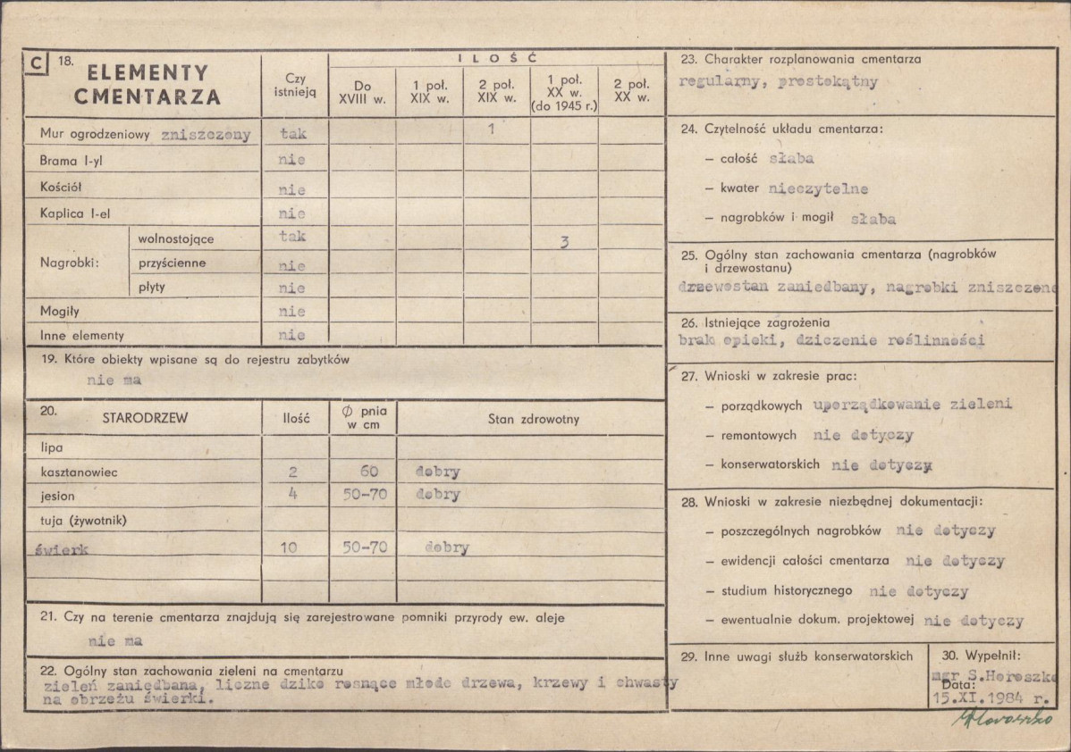 Karta cmentarza, skan nr 2