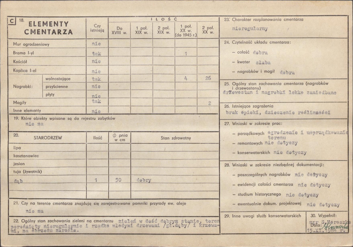 Karta cmentarza, skan nr 2