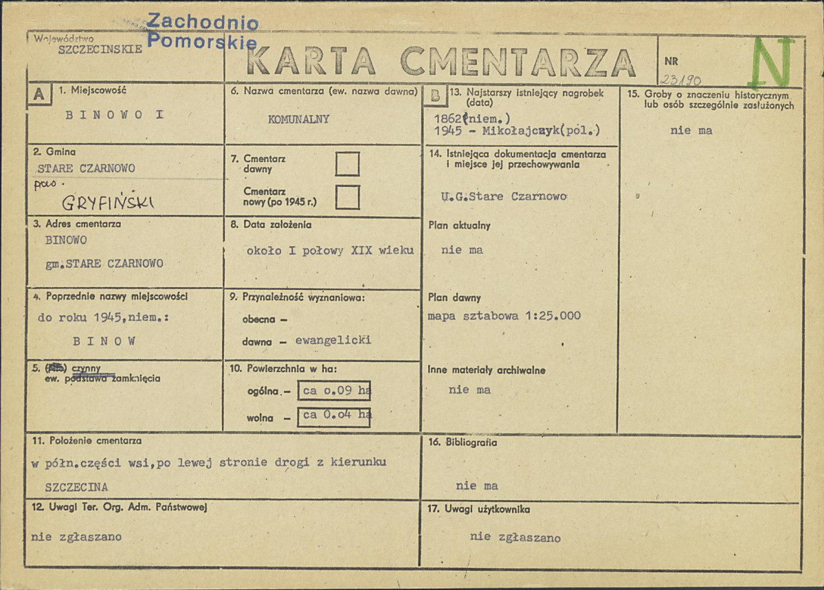 Karta cmentarza, skan nr 1