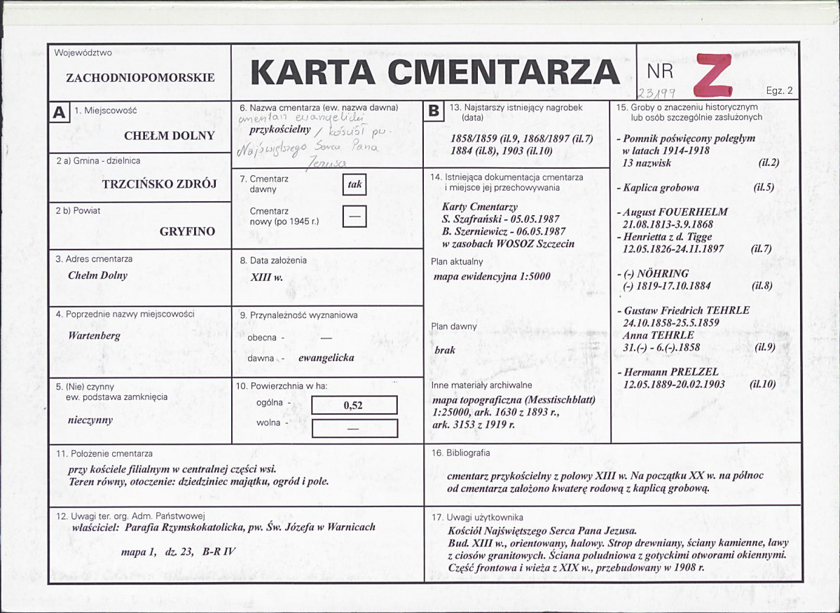 Karta cmentarza, skan nr 1