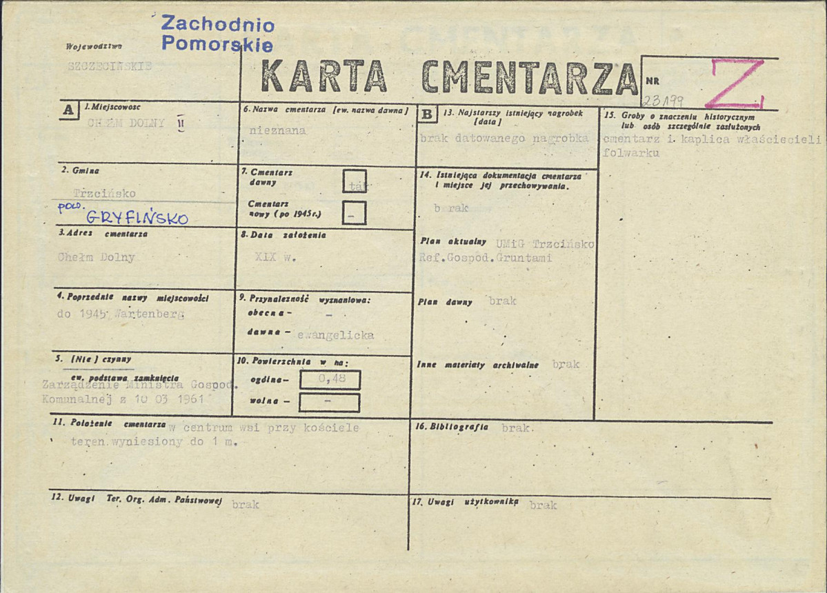 Karta cmentarza, skan nr 1