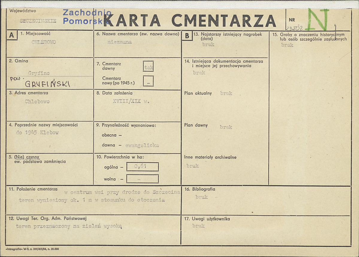 Karta cmentarza, skan nr 1