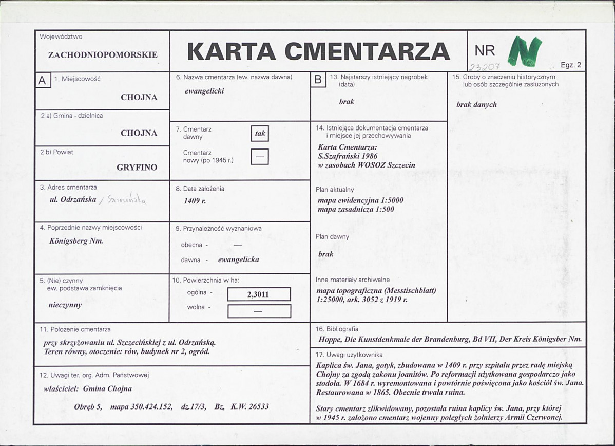 Karta cmentarza, skan nr 1