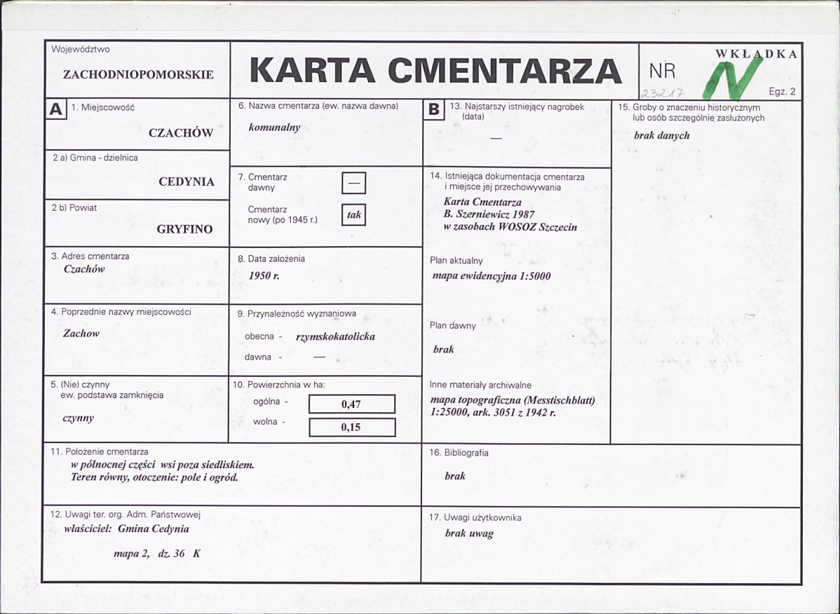 Karta cmentarza, skan nr 1