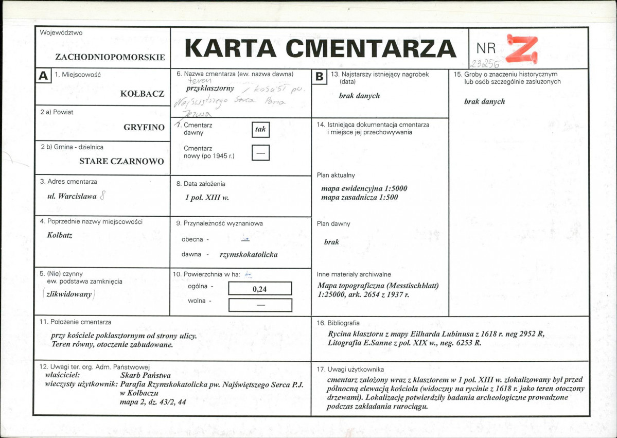 Karta cmentarza, skan nr 1