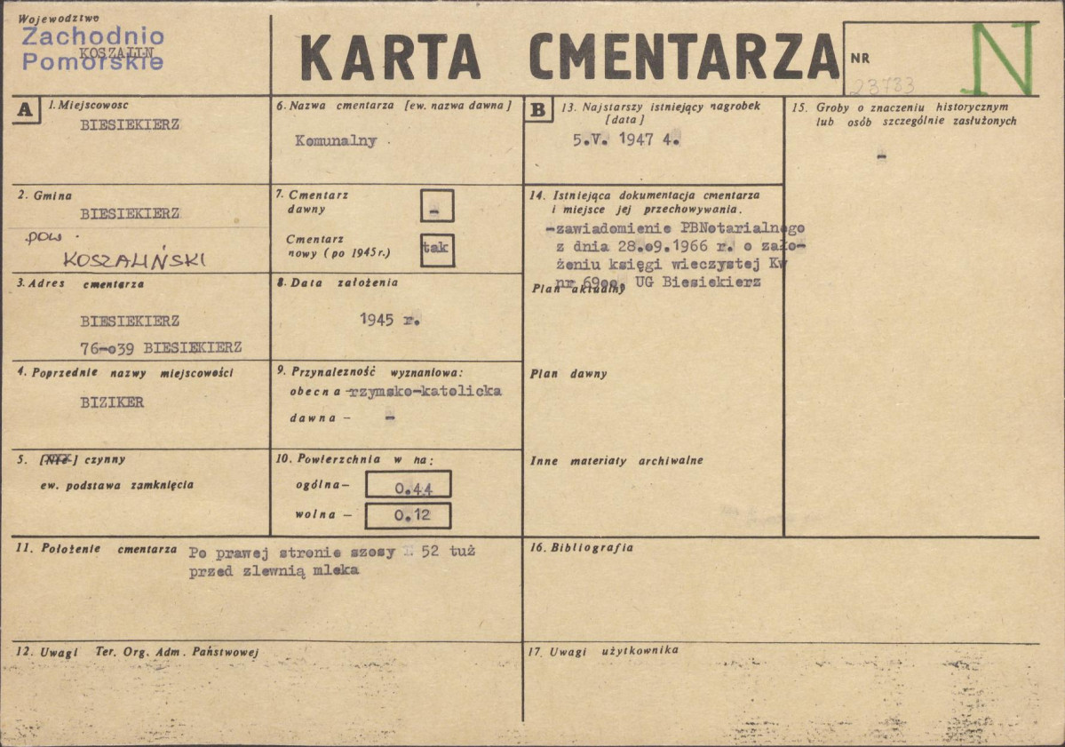 Karta cmentarza, skan nr 1