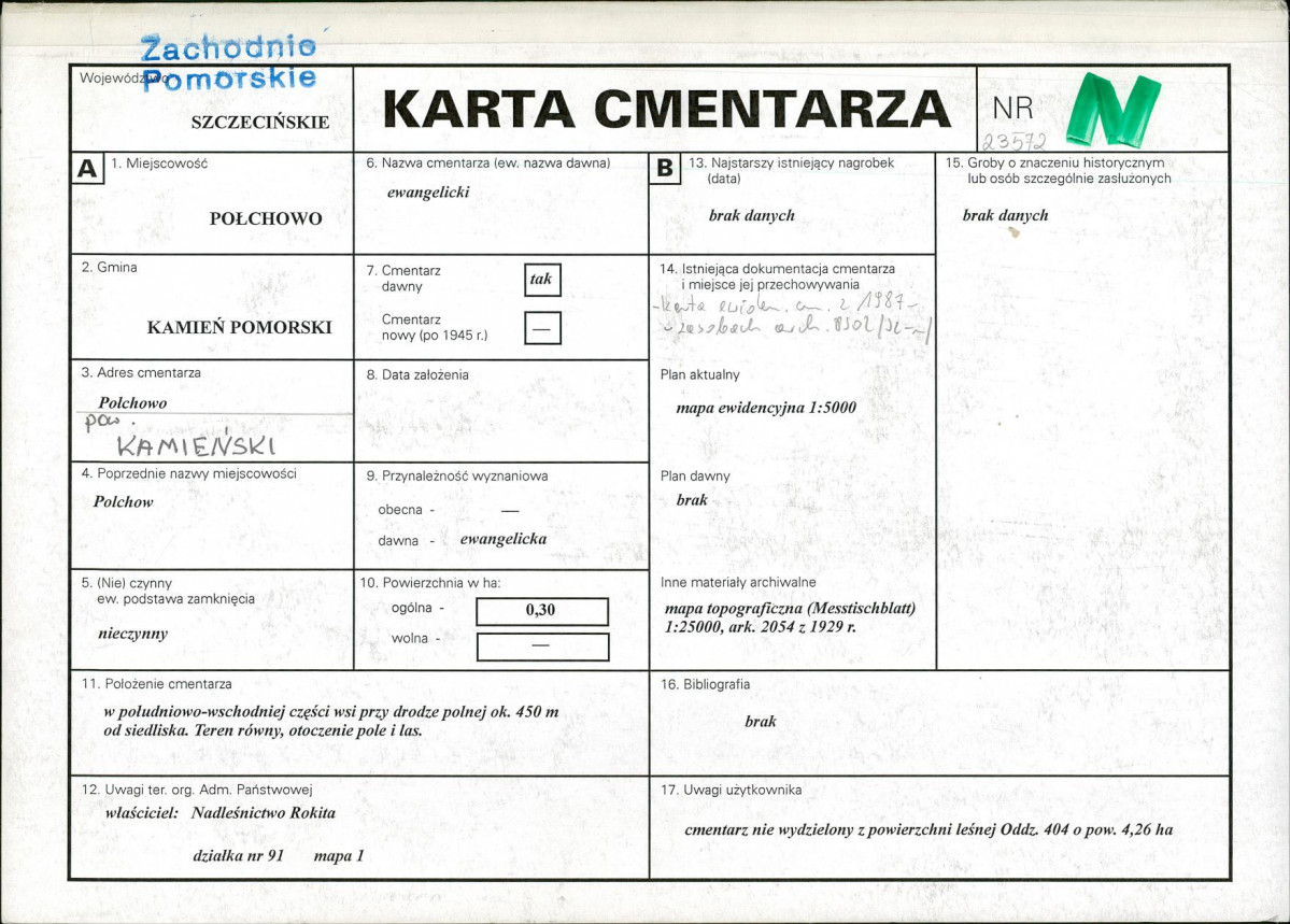 Karta cmentarza, skan nr 1