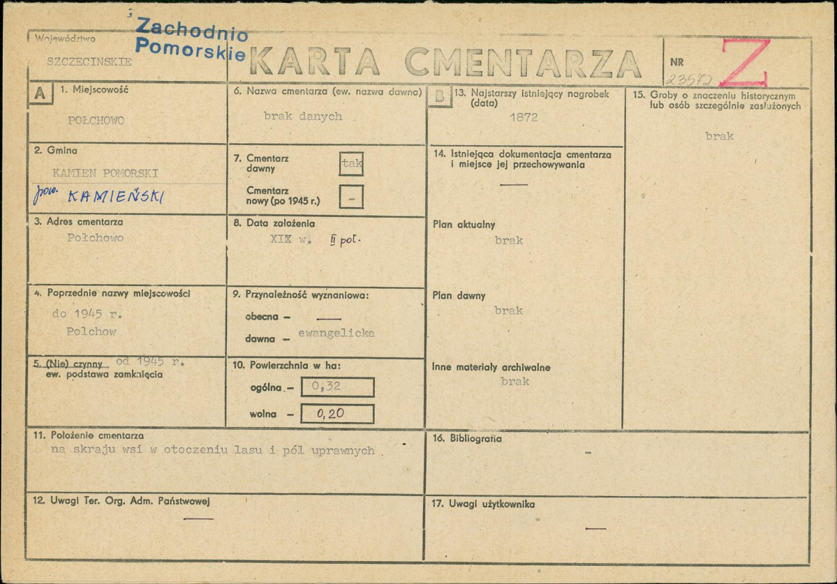 Karta cmentarza, skan nr 1