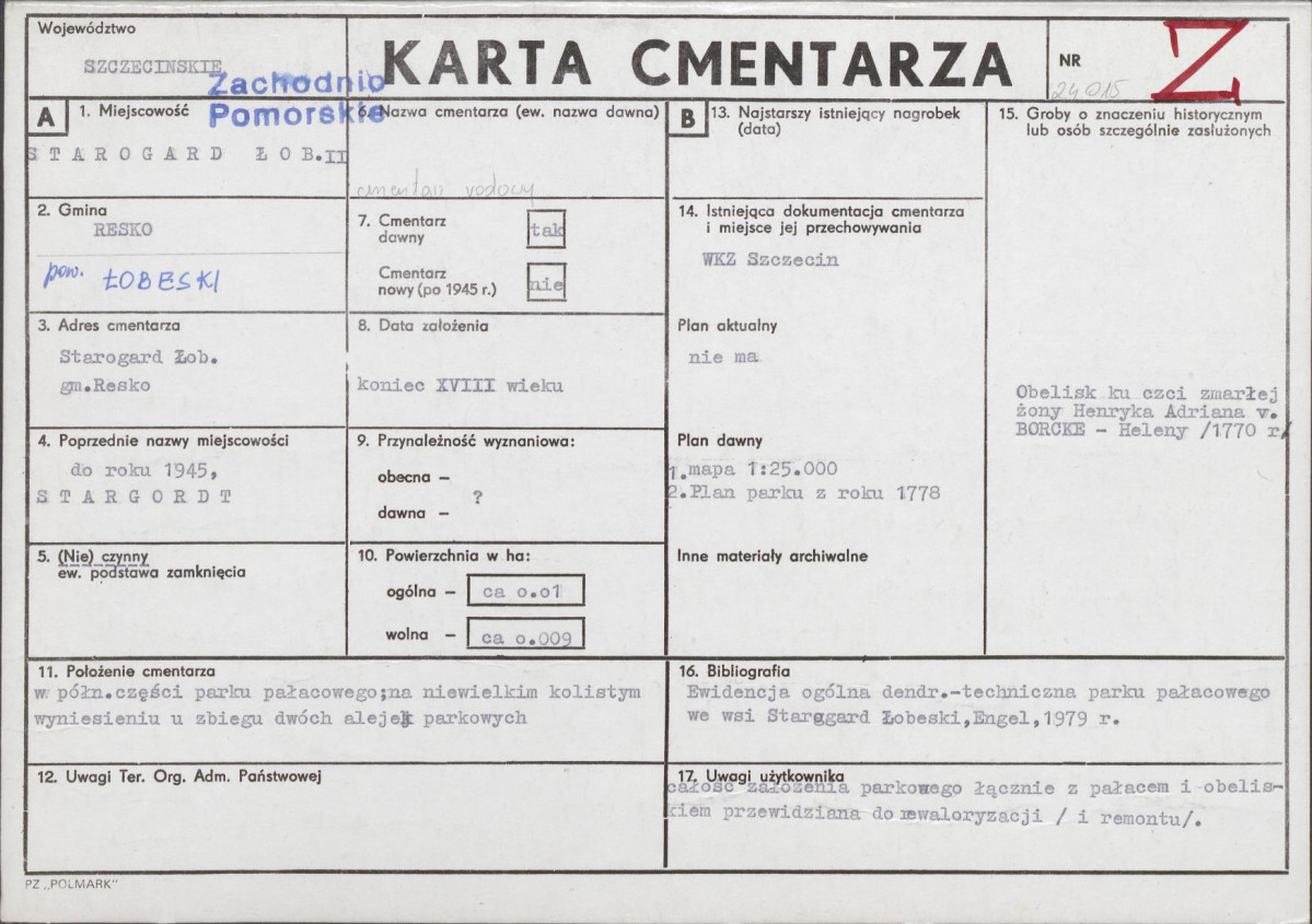 Karta cmentarza, skan nr 1
