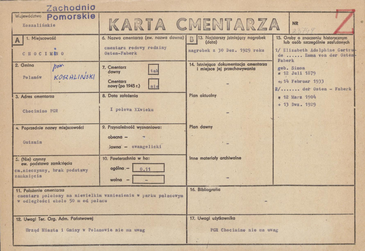 Karta cmentarza, skan nr 1