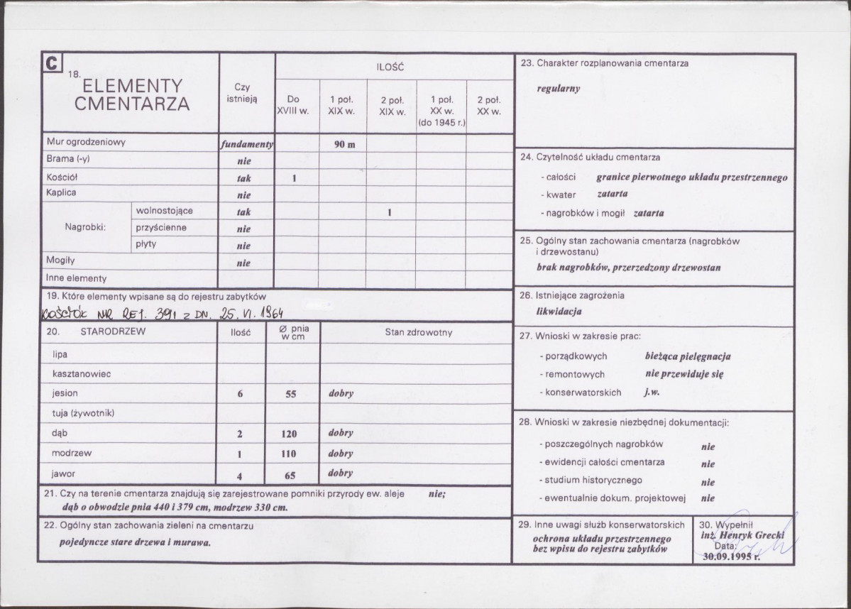 Karta cmentarza, skan nr 2