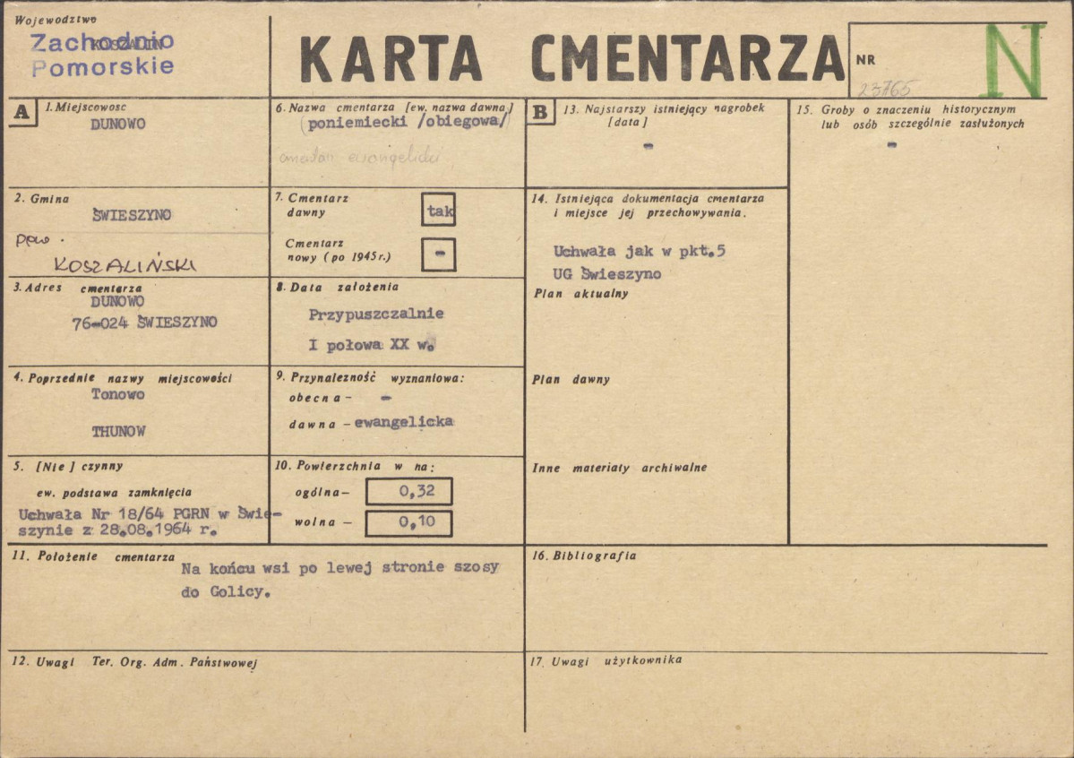 Karta cmentarza, skan nr 1