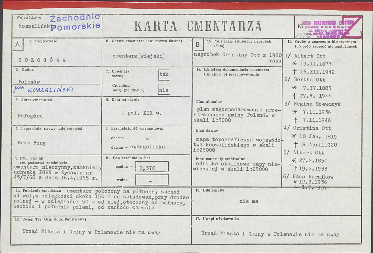 Karta cmentarza, skan nr 1