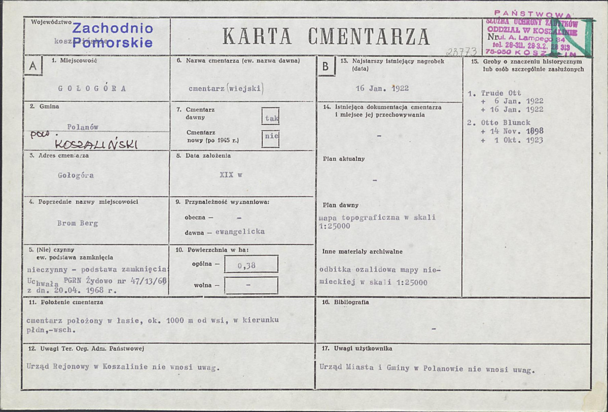 Karta cmentarza, skan nr 1