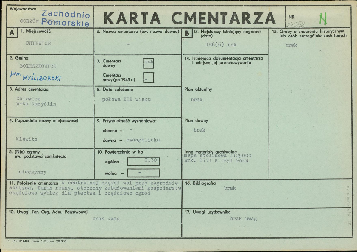 Karta cmentarza, skan nr 1