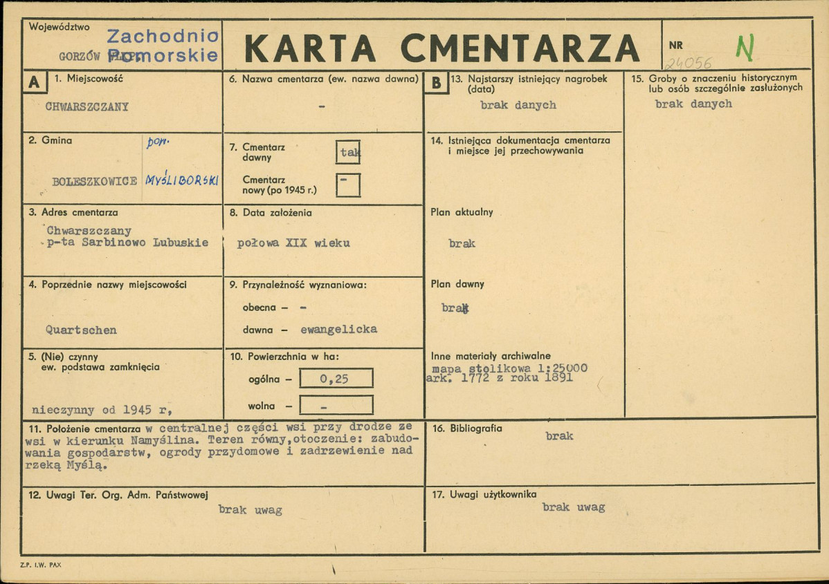 Karta cmentarza, skan nr 1