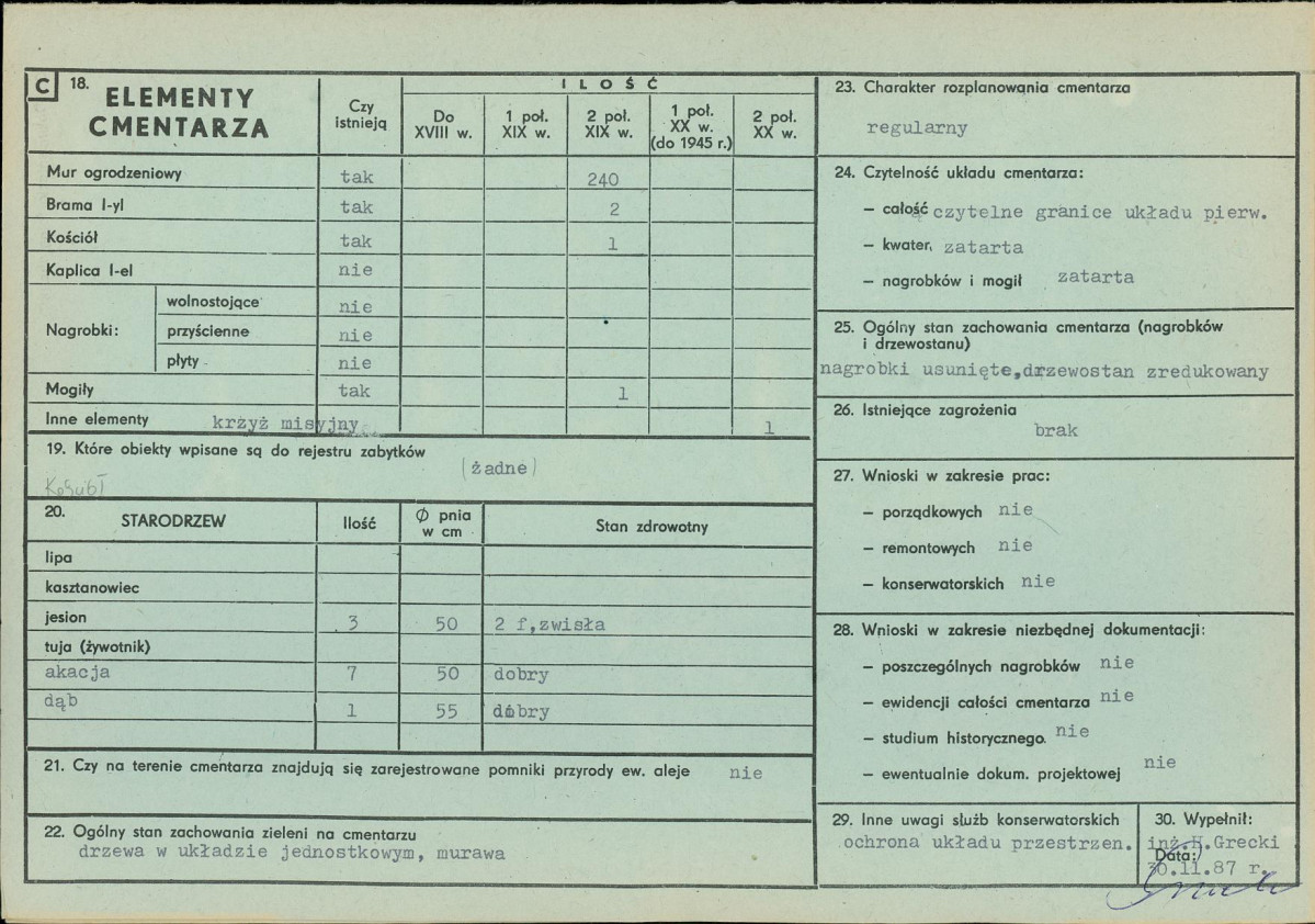 Karta cmentarza, skan nr 2