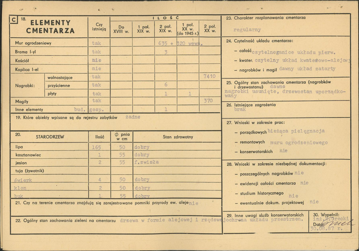 Karta cmentarza, skan nr 2