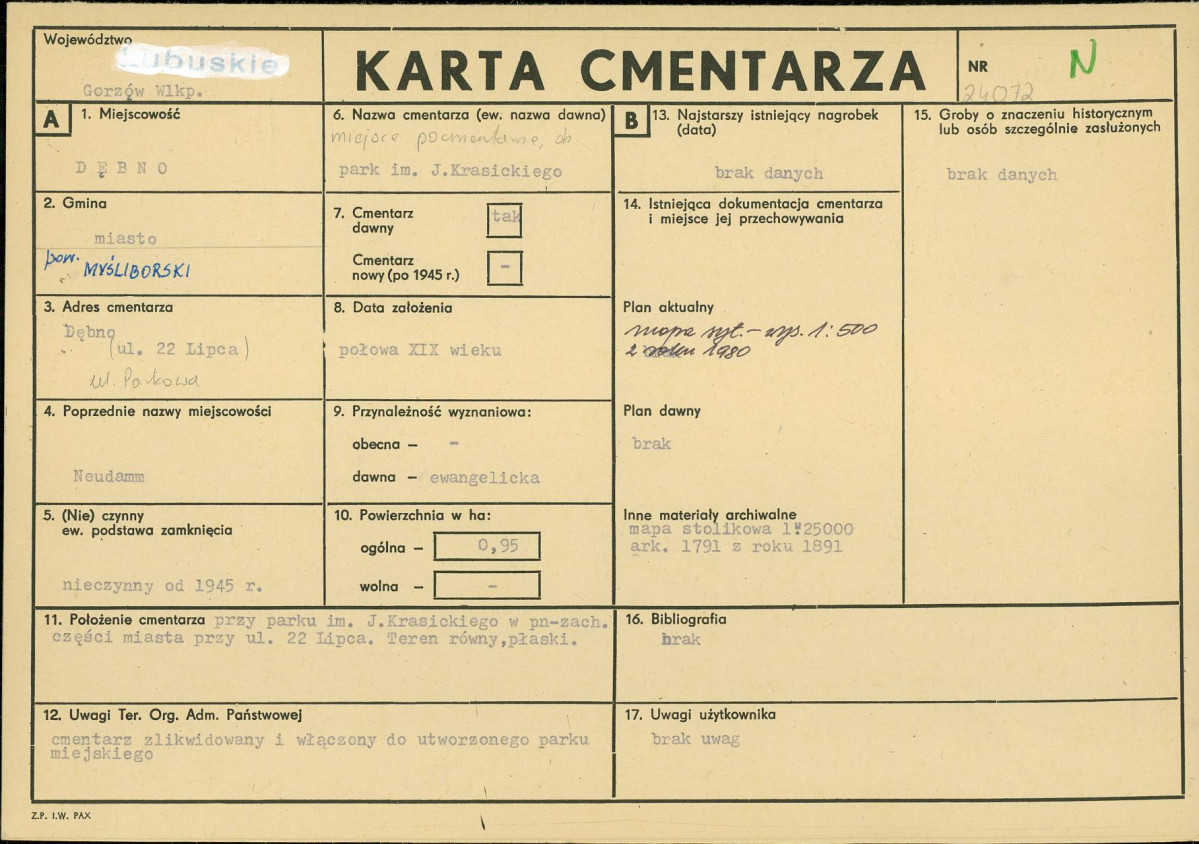 Karta cmentarza, skan nr 1