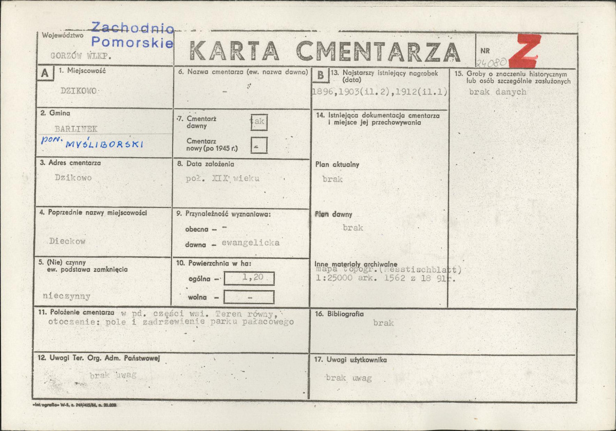 Karta cmentarza, skan nr 1