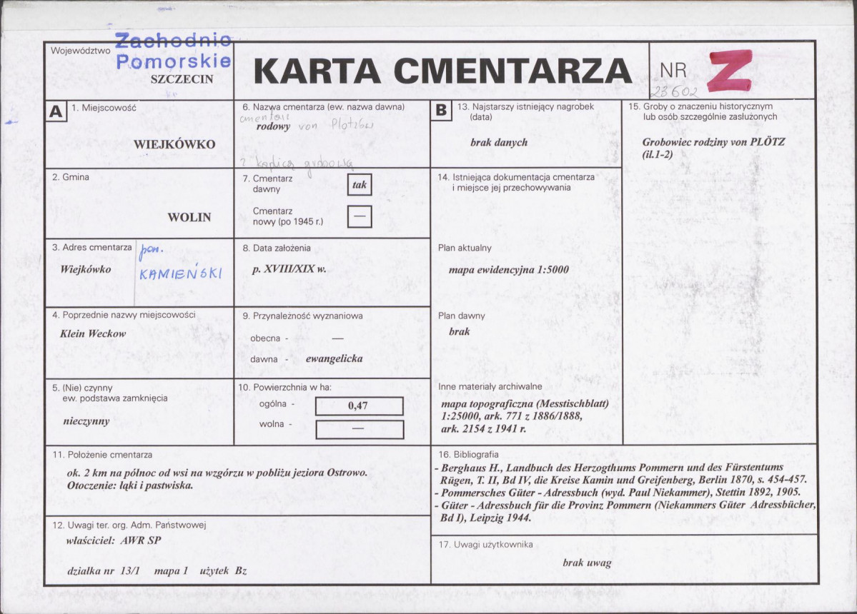 Karta cmentarza, skan nr 1