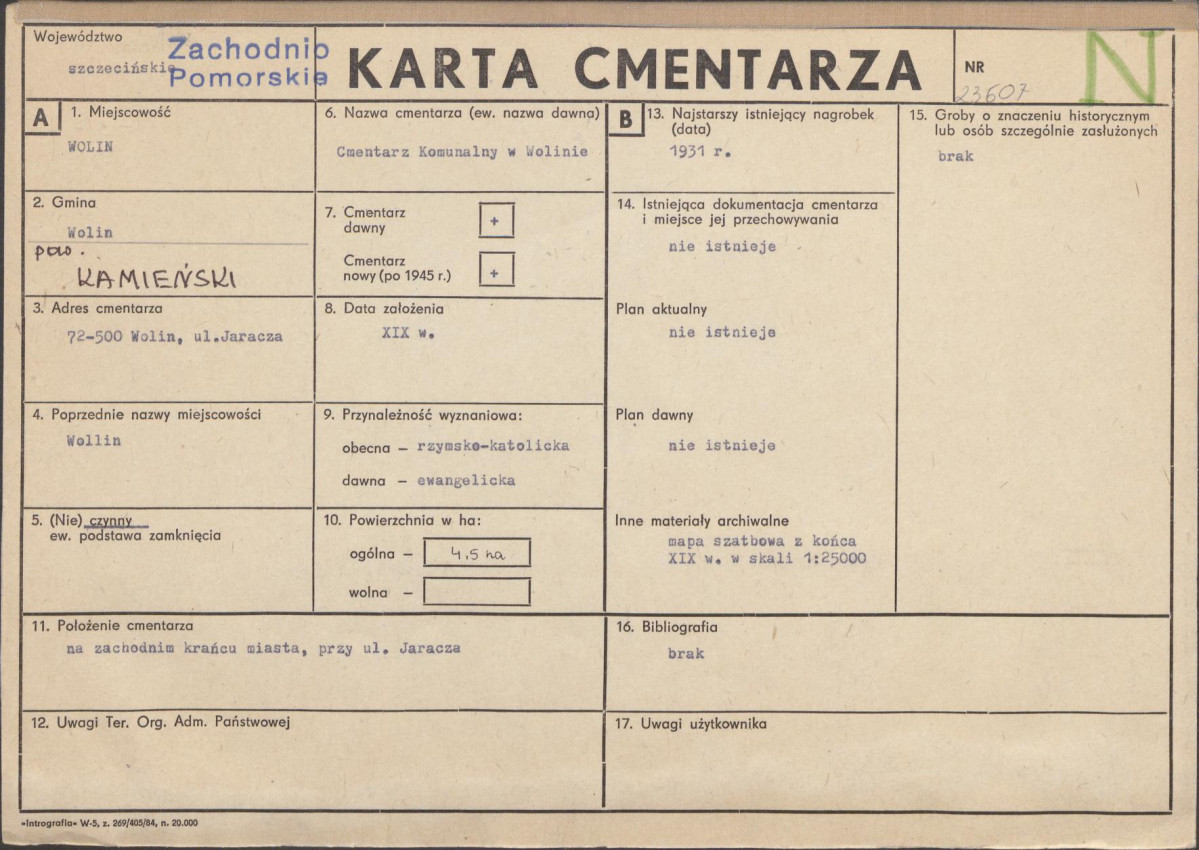 Karta cmentarza, skan nr 1