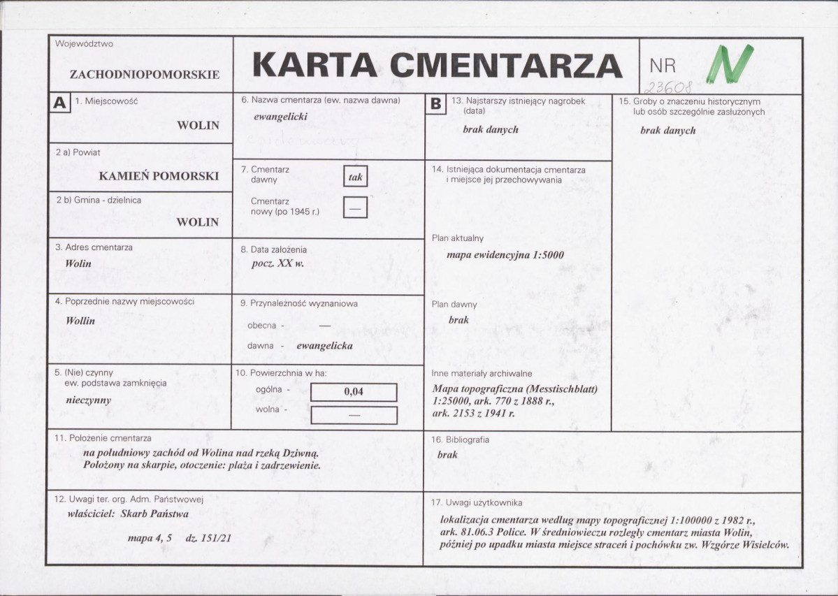 Karta cmentarza, skan nr 1